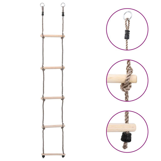 Leiter 5-Stufen-Leiter 210 cm Kiefer Massivholz - Yekta