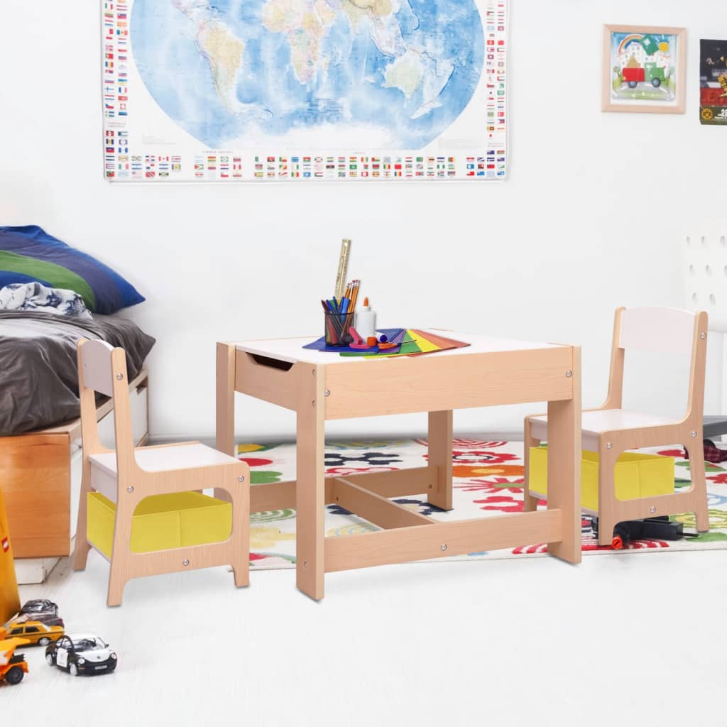 Kindertisch mit 2 Stühlen MDF - Yekta