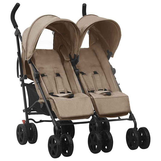 Geschwisterwagen Stahl Taupe - Yekta