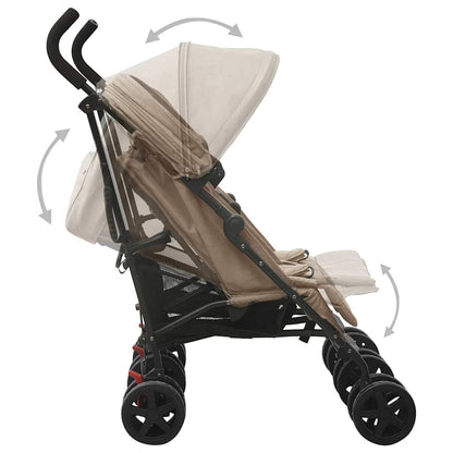 Geschwisterwagen Stahl Taupe - Yekta