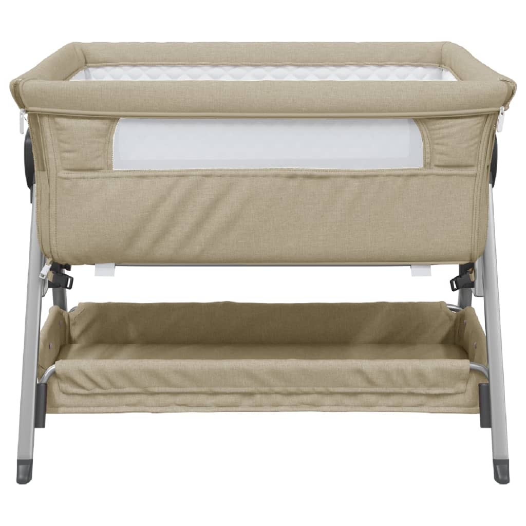 Babybett mit Matratze Leinenstoff - Yekta