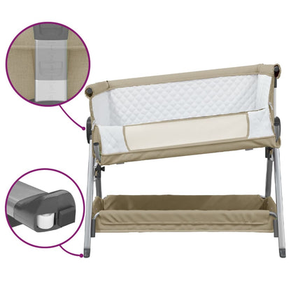 Babybett mit Matratze Leinenstoff - Yekta
