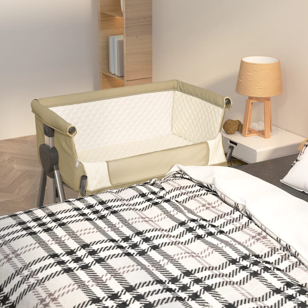 Babybett mit Matratze Leinenstoff - Yekta