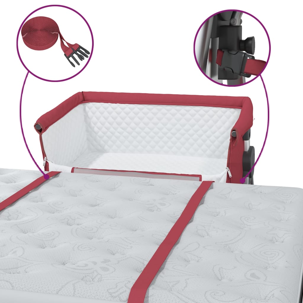 Babybett mit Matratze Leinenstoff - Yekta