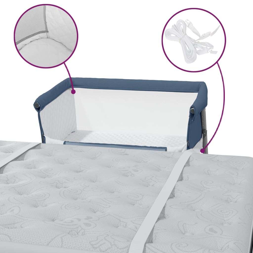 Babybett mit Matratze Leinenstoff - Yekta