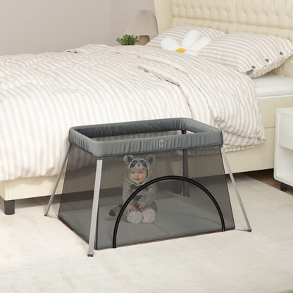 Baby-Laufstall mit Matratze Leinenstoff - Yekta
