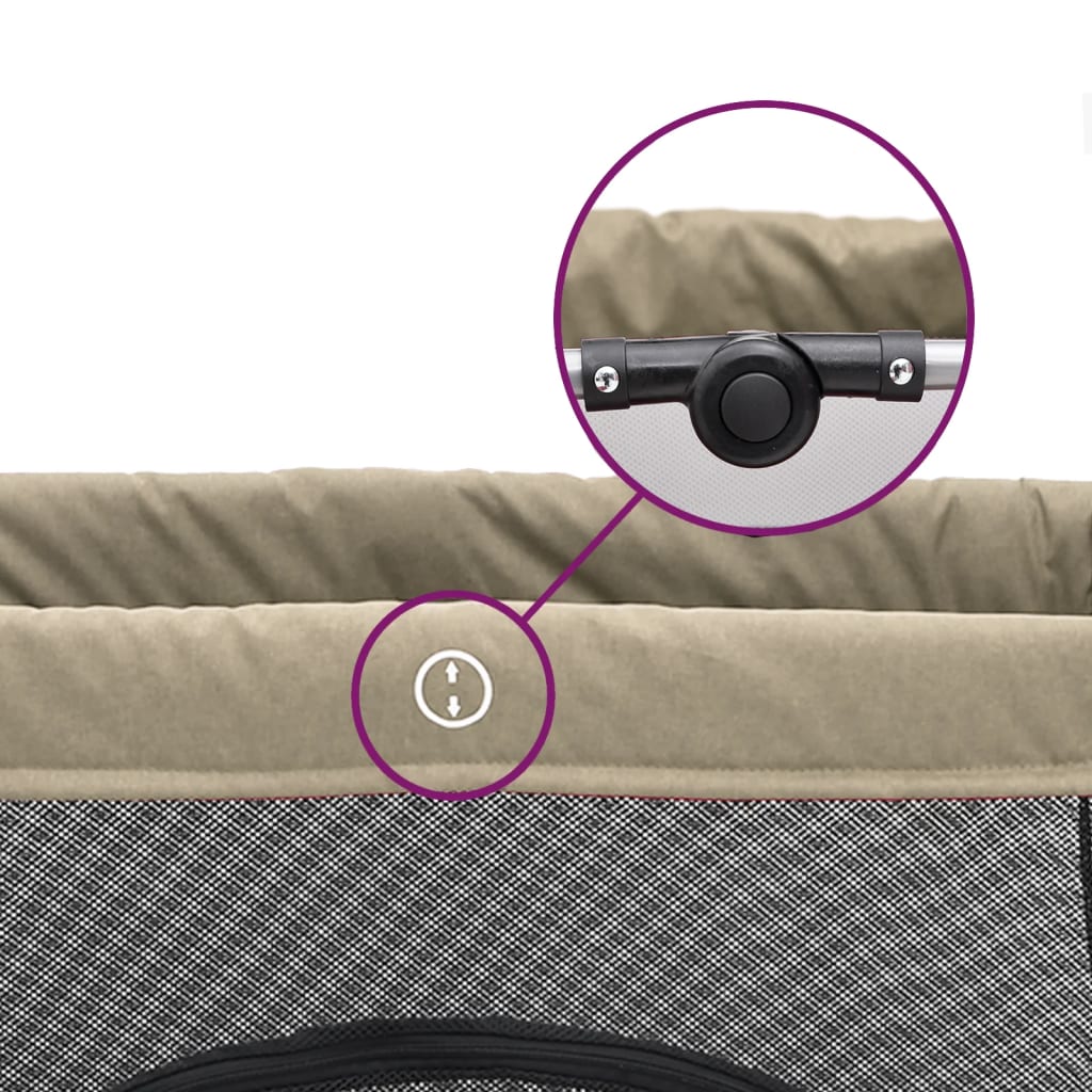 Baby-Laufstall mit Matratze Leinenstoff - Yekta