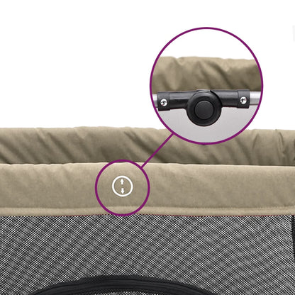 Baby-Laufstall mit Matratze Leinenstoff - Yekta