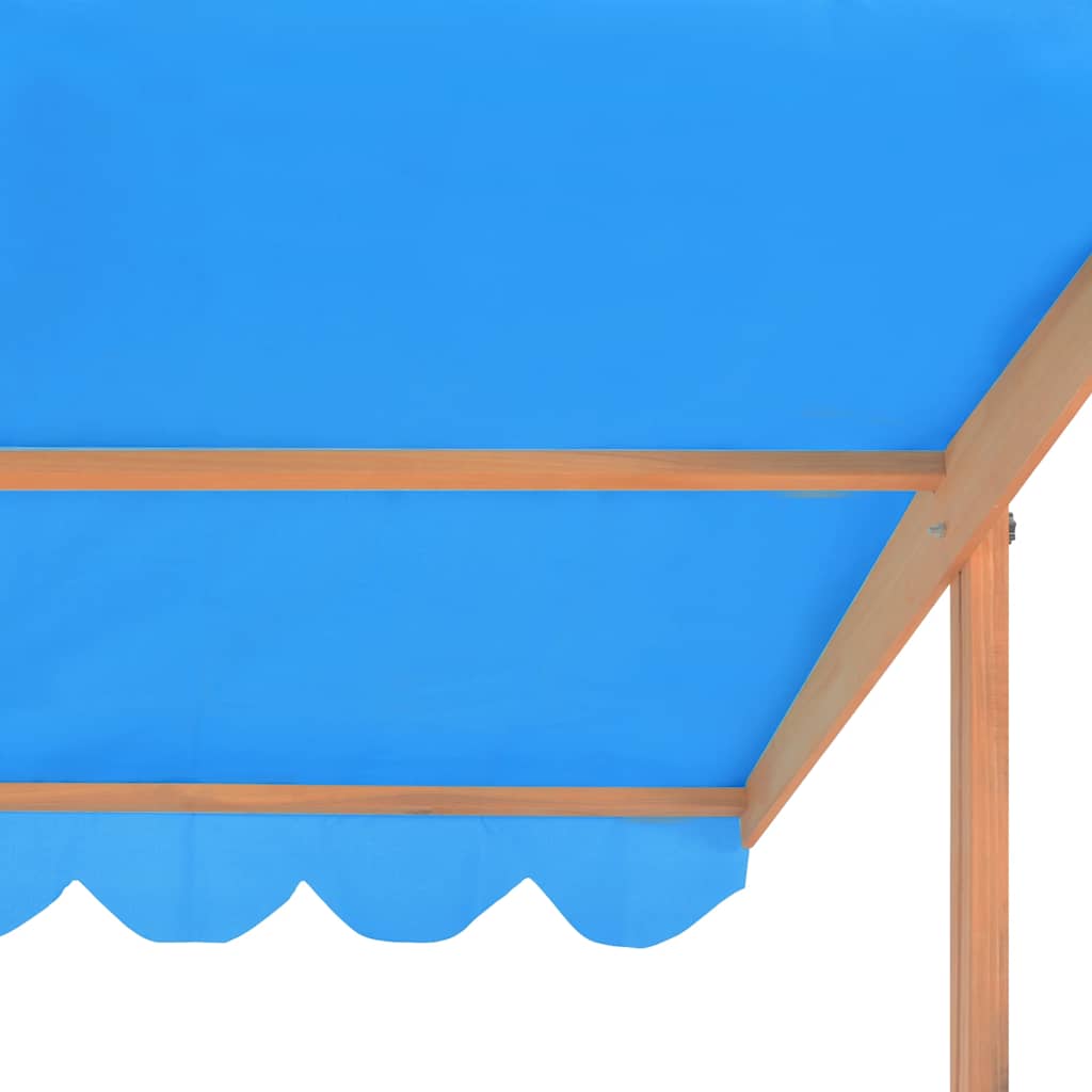 Sandkasten mit Verstellbarem Dach aus Tannenholz UV50 115x115x115 cm