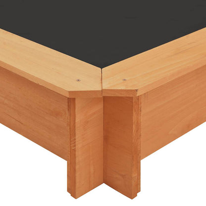 Sandkasten mit Verstellbarem Dach aus Tannenholz UV50 115x115x115 cm