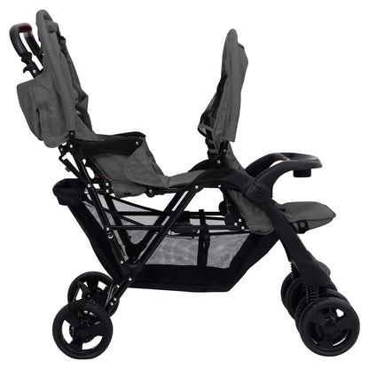 Tandem-Kinderwagen Stahl für Zwillings- und Geschwisterkinder - Yekta