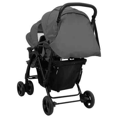 Tandem-Kinderwagen Stahl für Zwillings- und Geschwisterkinder - Yekta