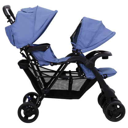 Tandem-Kinderwagen Stahl für Zwillings- und Geschwisterkinder - Yekta