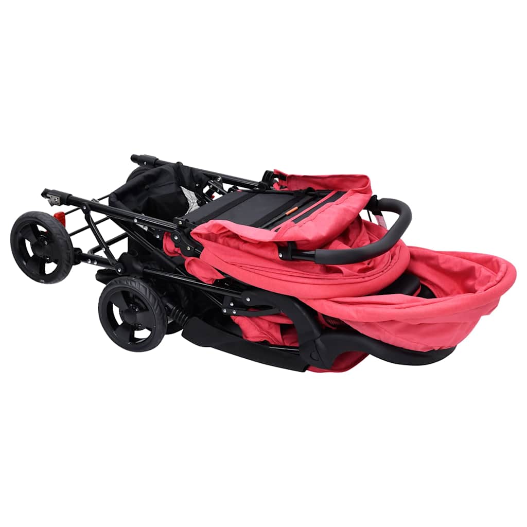 Tandem-Kinderwagen Stahl für Zwillings- und Geschwisterkinder - Yekta