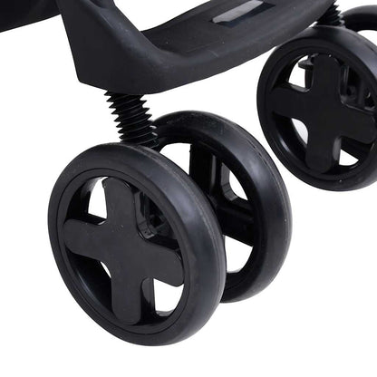 3-in-1 Kinderwagen in Hellgrau und Dunkelgrau mit Schwarz - Yekta