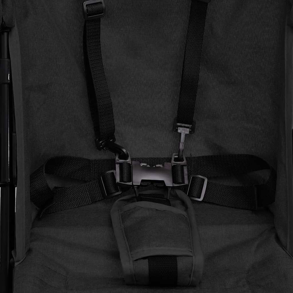 Kinderwagen Anthrazit und Schwarz Stahl - Yekta