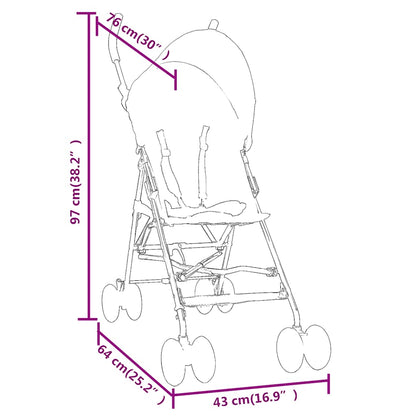 Kinderwagen Anthrazit und Schwarz Stahl - Yekta