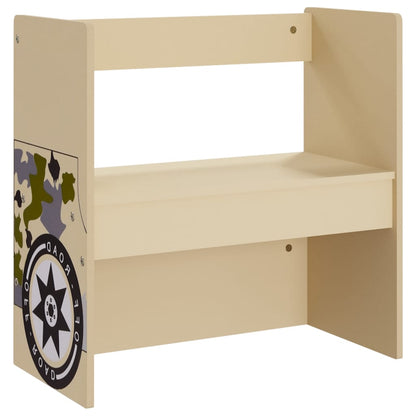 3-tlg. Kindertisch und Stuhl Set mit Fahrzeug-Design MDF - Yekta