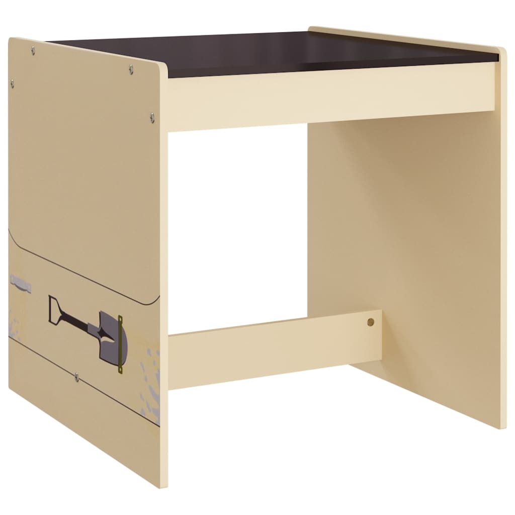 3-tlg. Kindertisch und Stuhl Set mit Fahrzeug-Design MDF - Yekta