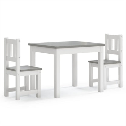 3-tlg. Kinder-Sitzgruppe Weiß MDF - Yekta