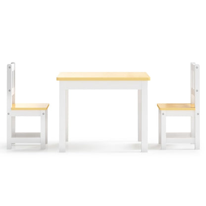 3-tlg. Kinder-Sitzgruppe Weiß MDF - Yekta