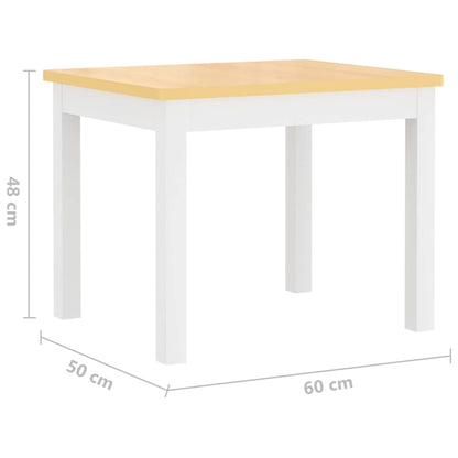 3-tlg. Kinder-Sitzgruppe Weiß MDF - Yekta