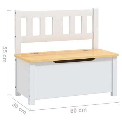4-tlg. Kinder-Sitzgruppe Weiß MDF - Yekta