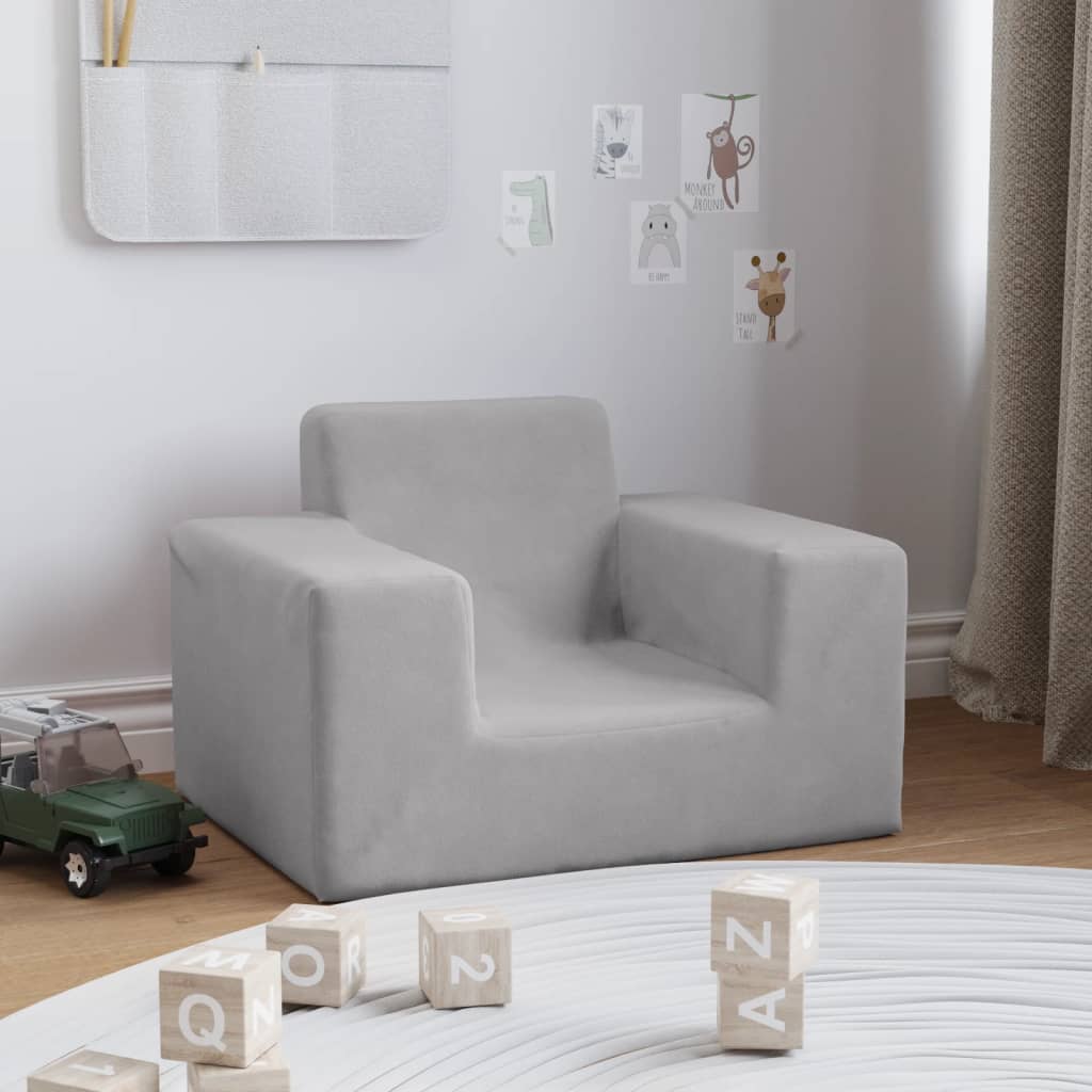 Kindersofa Weich Plüsch für Kinder, Schlafsofa in verschiedenen Farben - Yekta