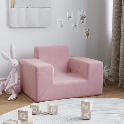 Kindersofa Weich Plüsch für Kinder, Schlafsofa in verschiedenen Farben - Yekta