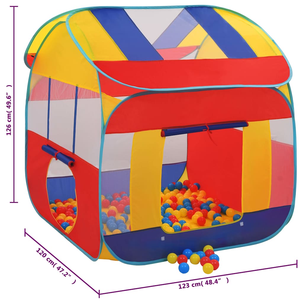 Spielzelt mit Bällen 123x120x126 cm und XXL - Yekta
