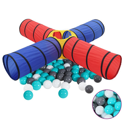 Spieltunnel mit 250 Bällen - Bunter Spieltunnel für Kinder und Spielspaß - Yekta
