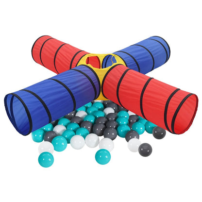 Spieltunnel mit 250 Bällen - Bunter Spieltunnel für Kinder und Spielspaß - Yekta