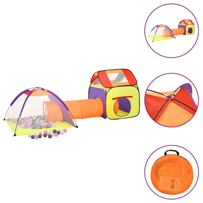 Spielzelt mit 250 Bällen für Kinder - Spielzelt 190x264x90 cm und 338x123x111 cm - Yekta