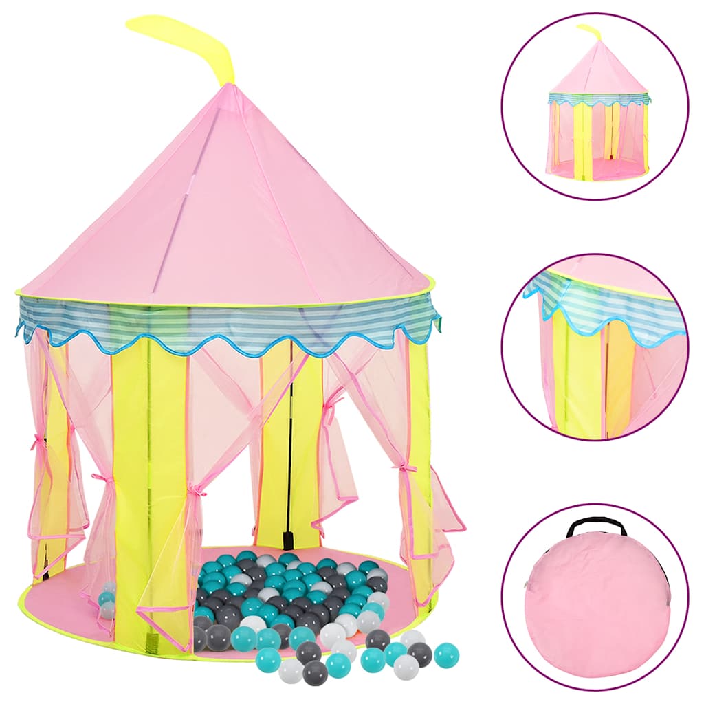 Kinder-Spielzelt mit 250 Bällen 100x100x127 cm und 69x94x104 cm - Yekta
