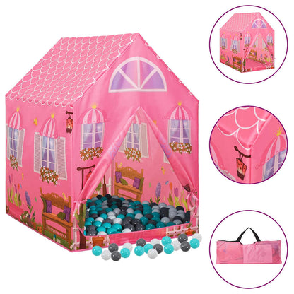 Kinder-Spielzelt mit 250 Bällen 100x100x127 cm und 69x94x104 cm - Yekta