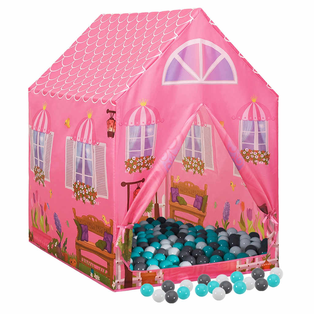 Kinder-Spielzelt mit 250 Bällen 100x100x127 cm und 69x94x104 cm - Yekta