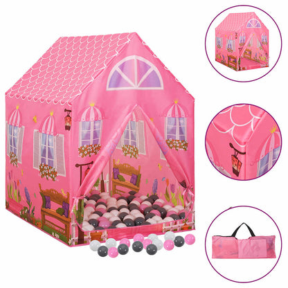 Kinder-Spielzelt mit 250 Bällen 100x100x127 cm und 69x94x104 cm - Yekta