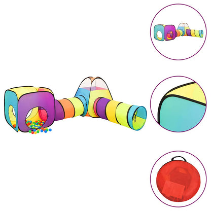 Spielzelt mit 250 Bällen für Kinder - Spielzelt 190x264x90 cm und 338x123x111 cm - Yekta