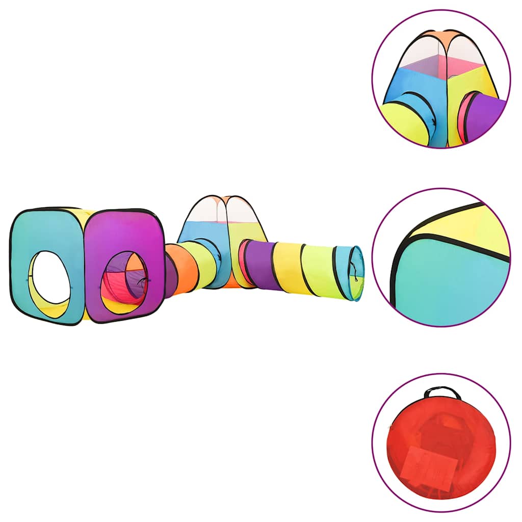 Spielzelt mit 250 Bällen für Kinder - Spielzelt 190x264x90 cm und 338x123x111 cm - Yekta