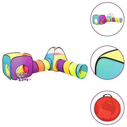 Spielzelt mit 250 Bällen für Kinder - Spielzelt 190x264x90 cm und 338x123x111 cm - Yekta