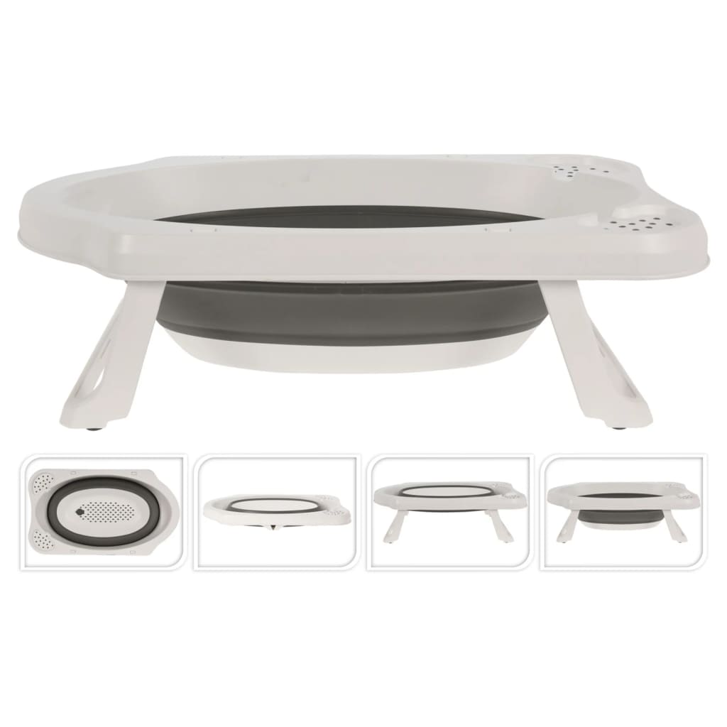 Bathroom Solutions Baby-Badewanne Faltbar Weiß und Grau - Yekta