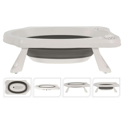 Bathroom Solutions Baby-Badewanne Faltbar Weiß und Grau - Yekta