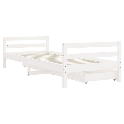 Kinderbett mit Schubladen Massivholz Kiefer 70x140cm-90x200cm - Yekta