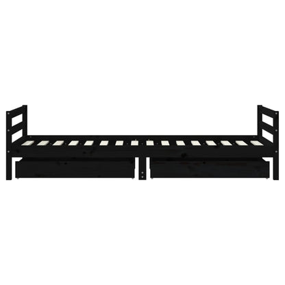 Kinderbett mit Schubladen Massivholz Kiefer 70x140cm-90x200cm - Yekta