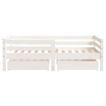 Kinderbett mit Schubladen Massivholz Kiefer 70x140cm-90x200cm - Yekta