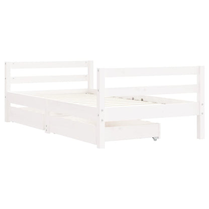Kinderbett mit Schubladen Massivholz Kiefer 70x140cm-90x200cm - Yekta
