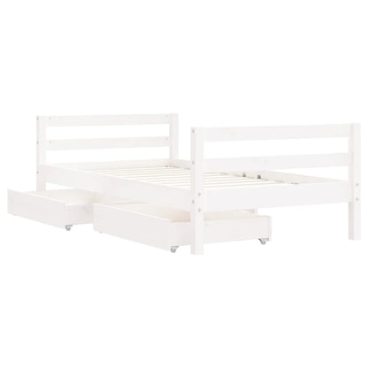 Kinderbett mit Schubladen Massivholz Kiefer 70x140cm-90x200cm - Yekta