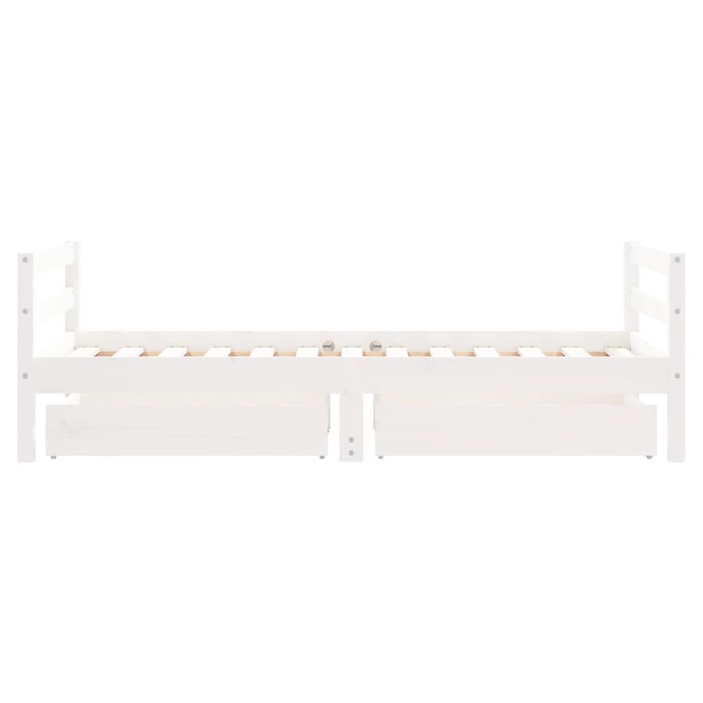 Kinderbett mit Schubladen Massivholz Kiefer 70x140cm-90x200cm - Yekta