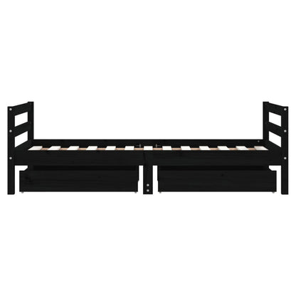 Kinderbett mit Schubladen Massivholz Kiefer 70x140cm-90x200cm - Yekta