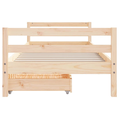 Kinderbett mit Schubladen Massivholz Kiefer 70x140cm-90x200cm - Yekta